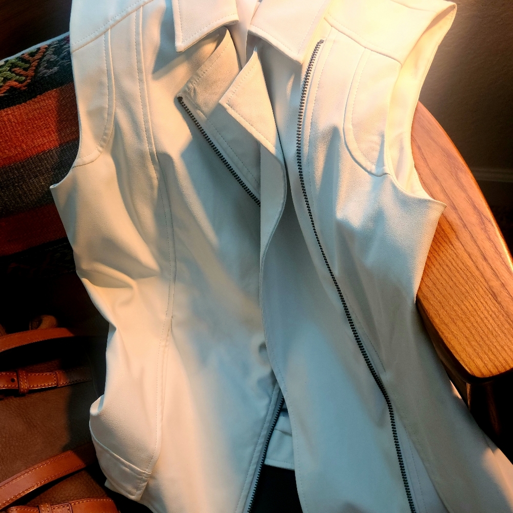 White Leather Vest Mural